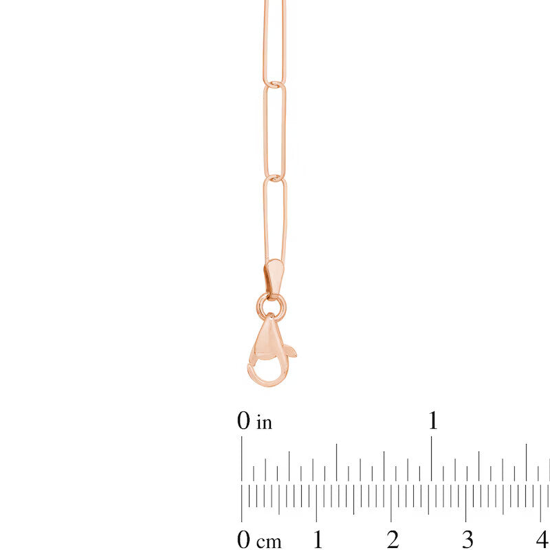 14k Gold 3.4 mm Paper Clip Link Chain Necklace