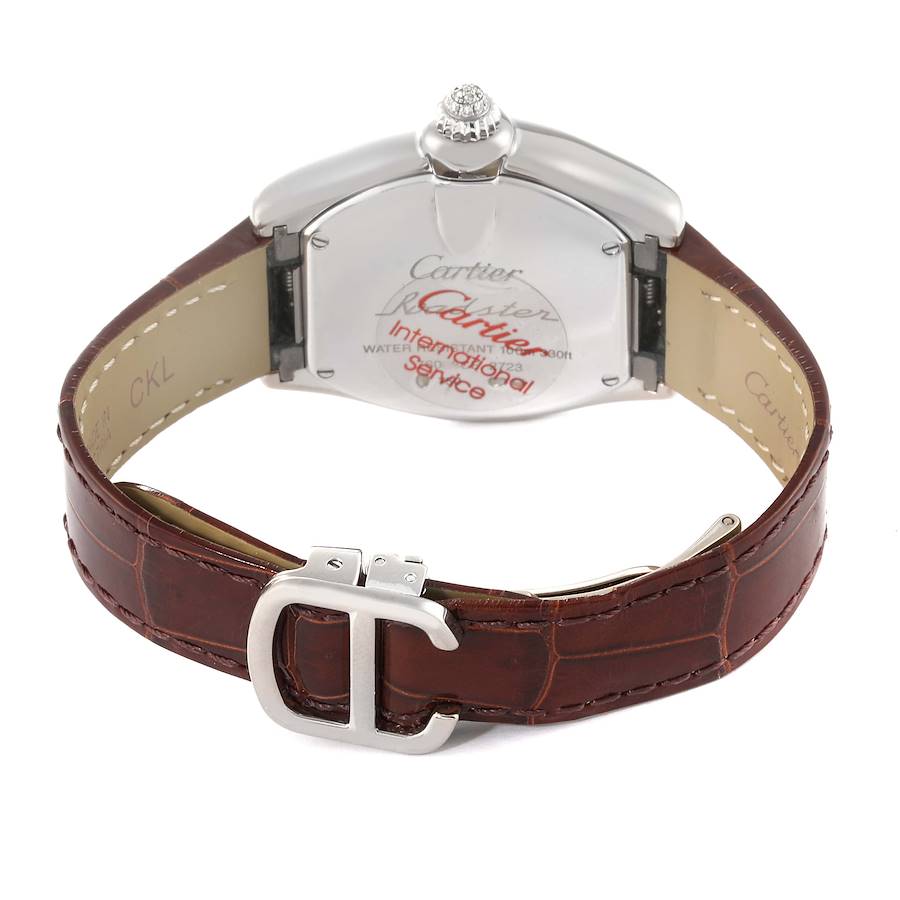 Cartier Roadster Small White Gold Diamond Bezel - White Dial WE500260
