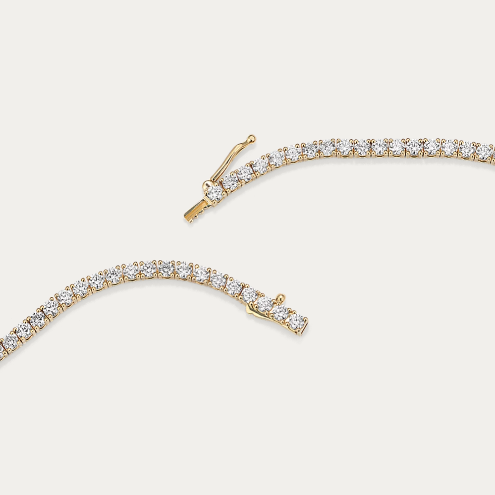 14k Gold 9 ct Lab-grown Diamond Tennis Necklace