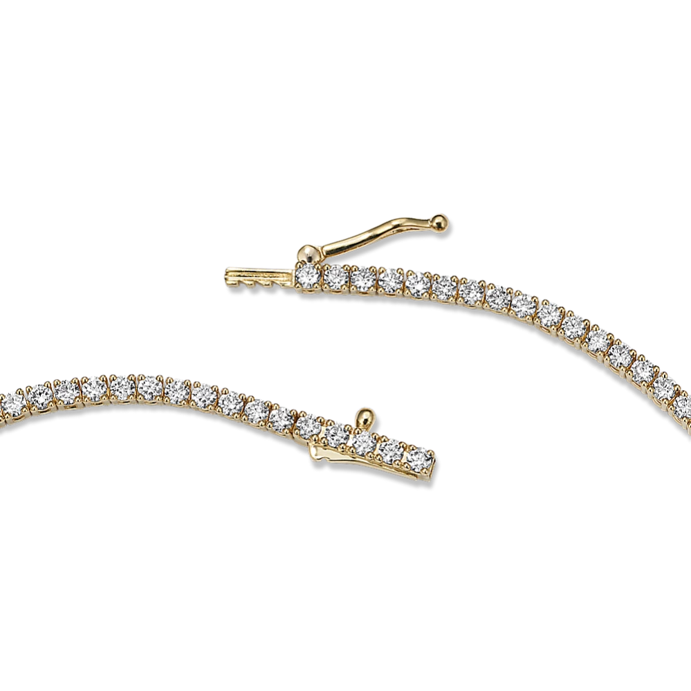 14k Gold 5 ct Lab-grown Diamond Tennis Necklace