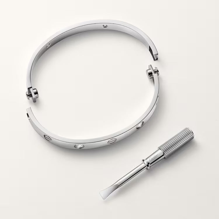 Cartier Love Bracelet 4 Diamond 18k White Gold