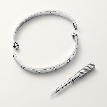 Cartier Love Bracelet 4 Diamond 18k White Gold