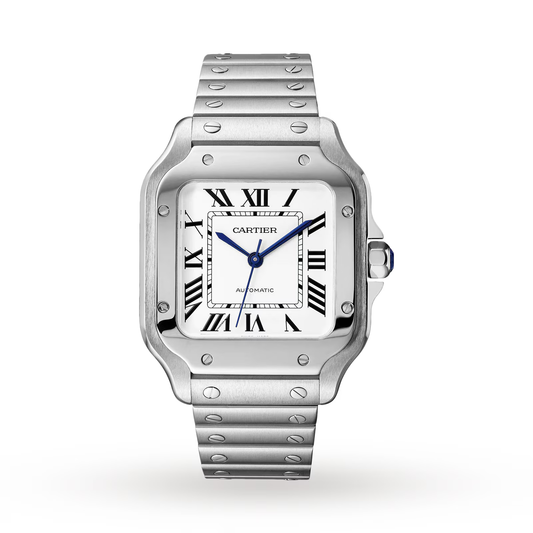 Cartier Santos De Cartier Watch Medium Model - White Dial WSSA0029