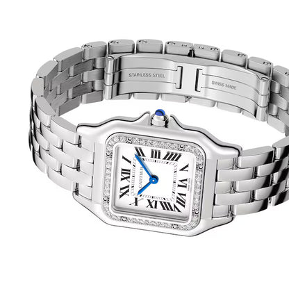Panthère De Cartier Watch Medium Model -  White Dial W4PN0008