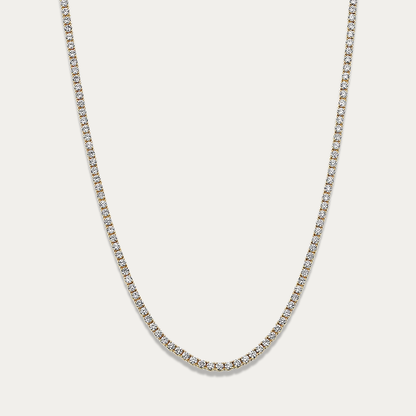 14k Gold 4 ct Lab-grown Diamond Tennis Necklace