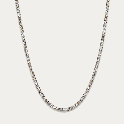 14k Gold 7 ct Lab-grown Diamond Tennis Necklace