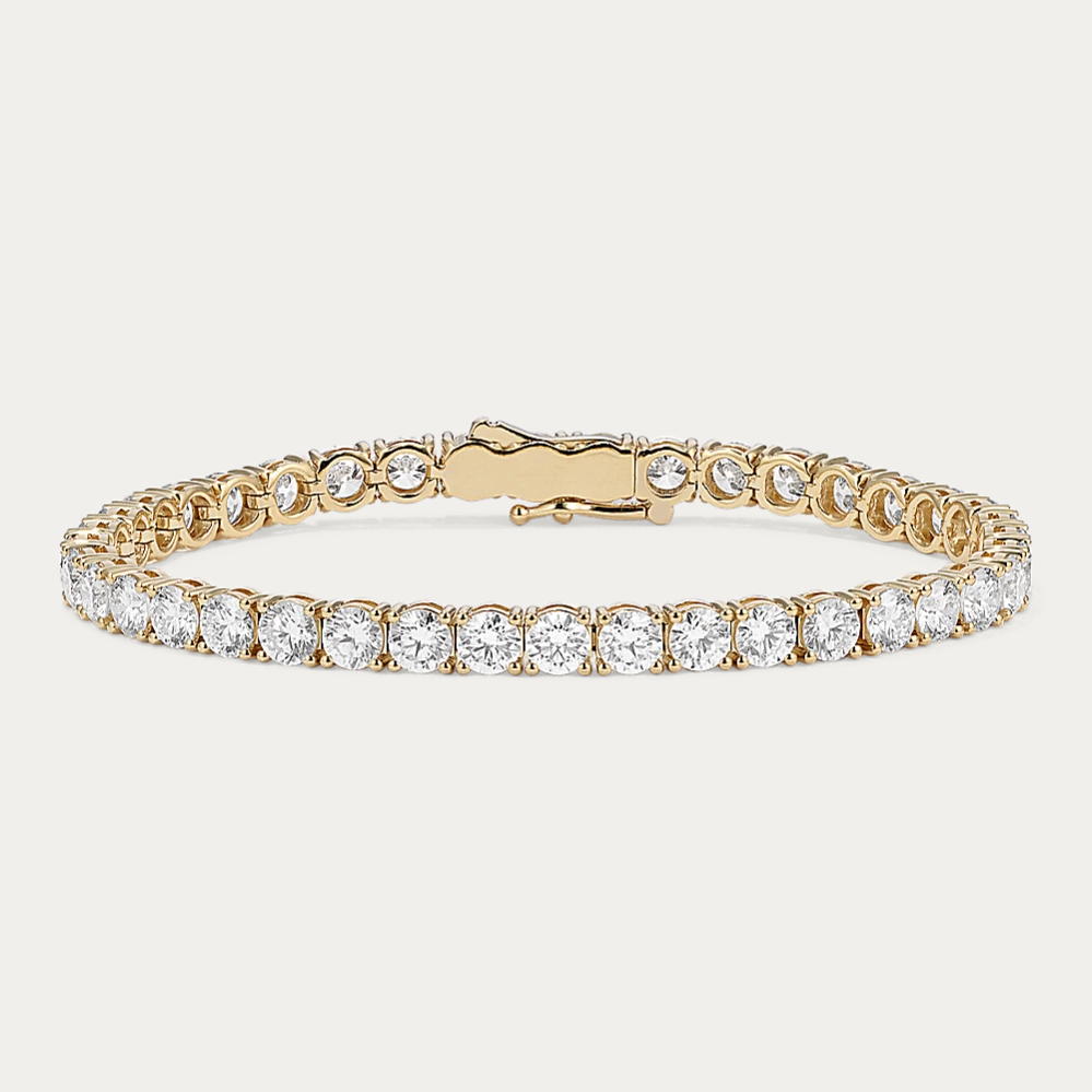 14k Gold 9 3/4 ct Lab Diamond Tennis Bracelet