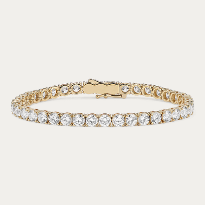 14k Gold 9 3/4 ct Lab Diamond Tennis Bracelet