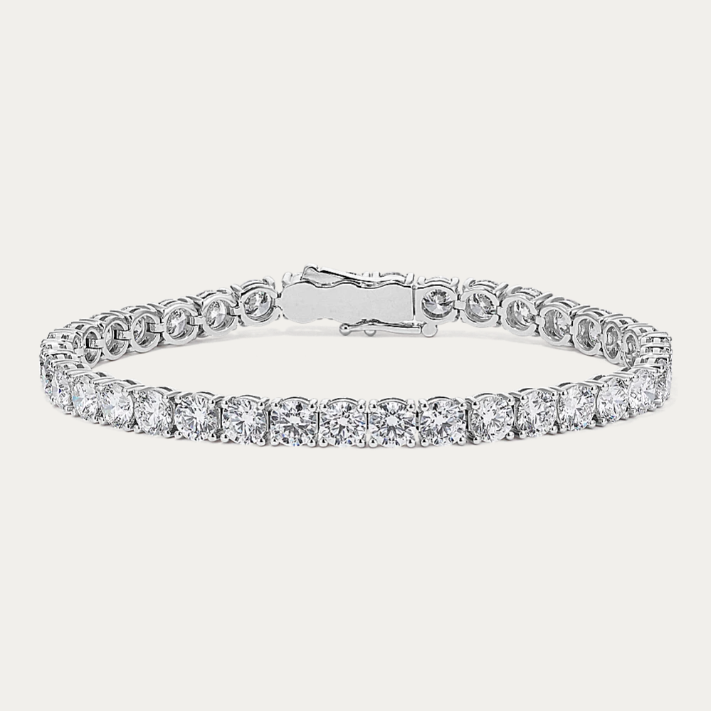 14k Gold 15 ct Lab Diamond Tennis Bracelet