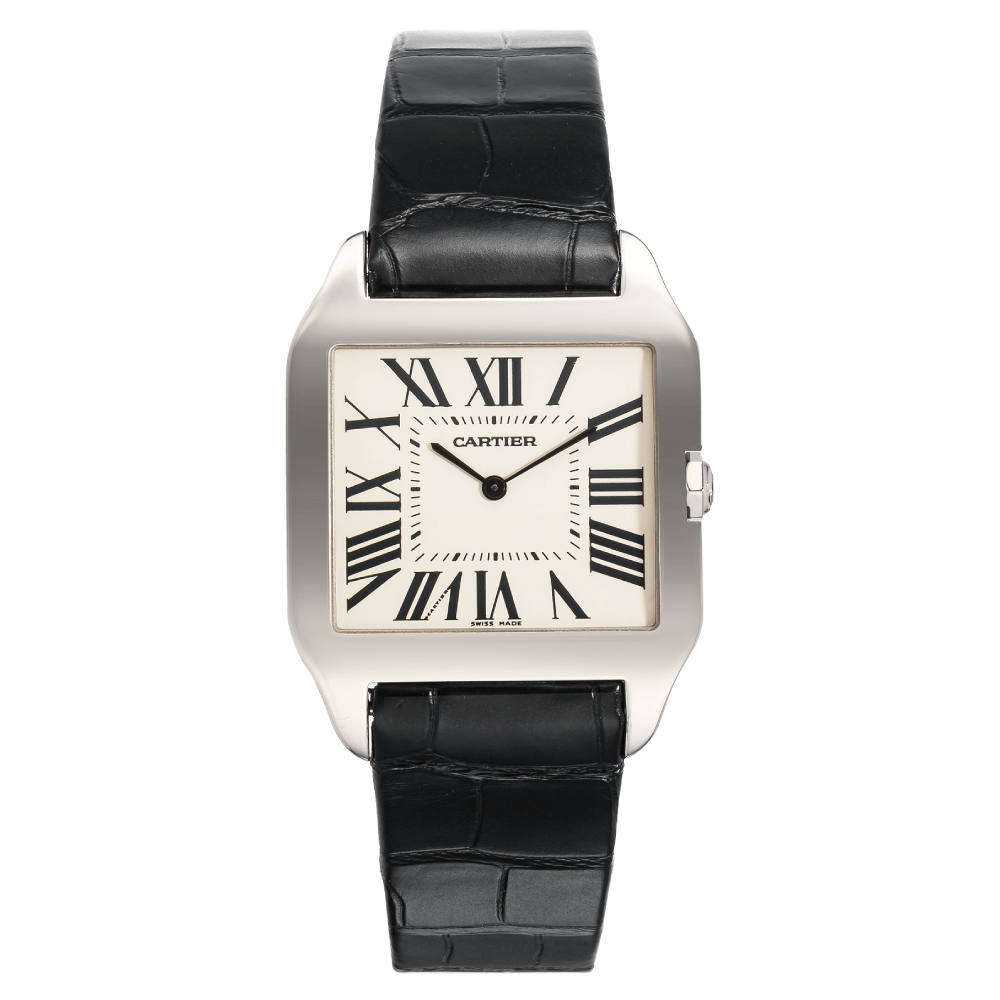 Santos Dumont White Gold Manual -  White Dial W2007051