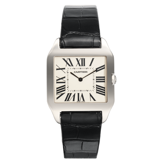 Santos Dumont White Gold Manual -  White Dial W2007051