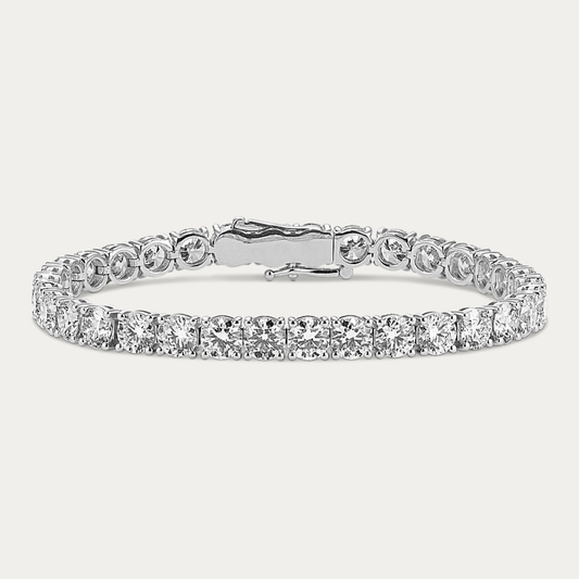 14k Gold 13 3/4 ct Lab Diamond Tennis Bracelet