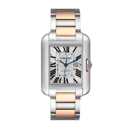 Cartier Tank Anglaise Large Steel Rose Gold - White Dial W5310037