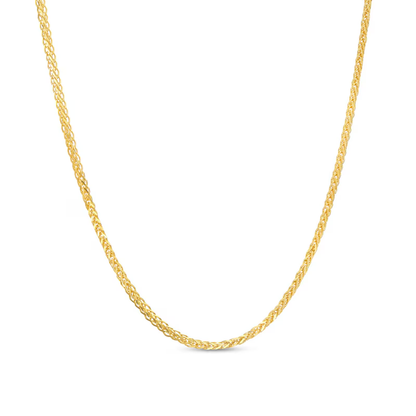 14k Gold 0.85 mm Wheat Chain Necklace