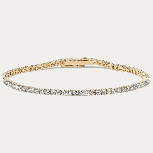 14k Gold 3 1/2 ct Lab Diamond Tennis Bracelet