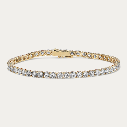14k Gold 12 1/2 ct Lab Diamond Tennis Bracelet
