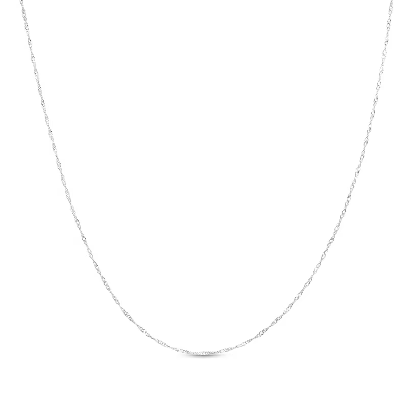 14k Gold 1mm Singapore Chain Necklace