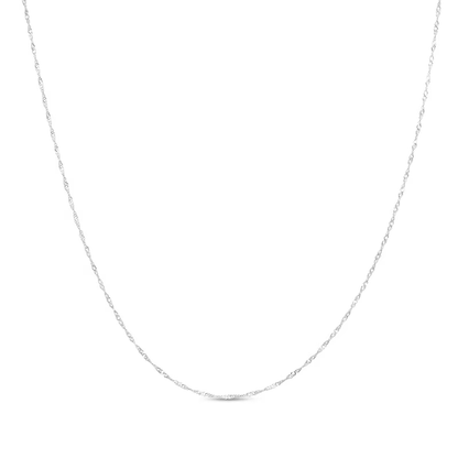 14k Gold 1mm Singapore Chain Necklace