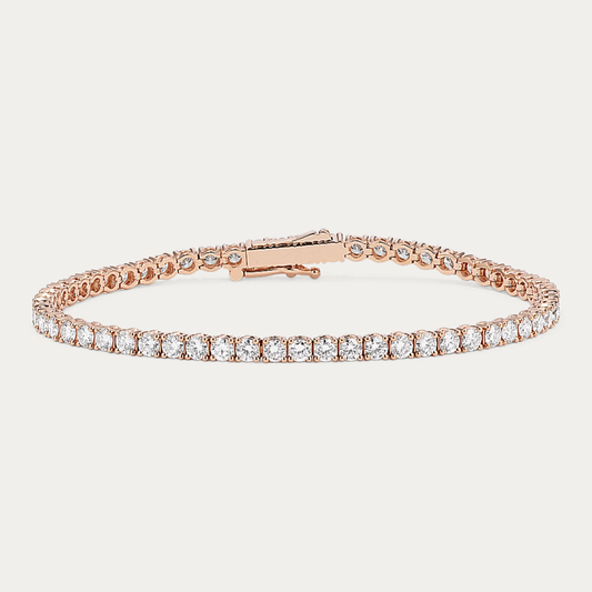 14k Gold 3 3/4 ct Lab Diamond Tennis Bracelet