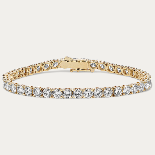 14k Gold 10 ct Lab Diamond Tennis Bracelet
