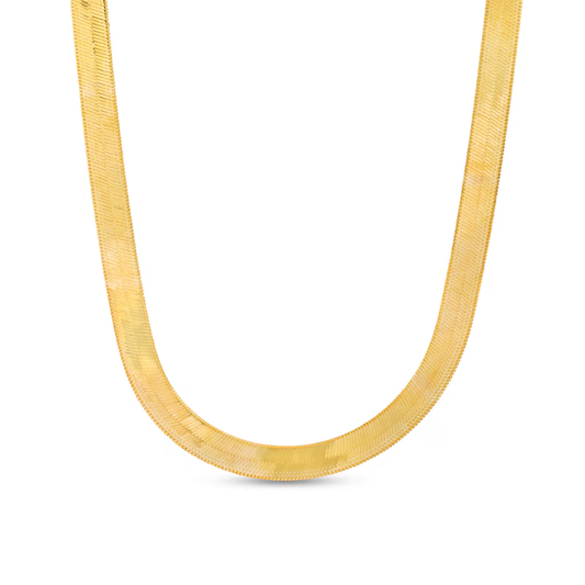 14k Gold 4.9mm Herringbone Chain Necklace