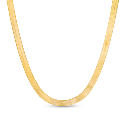 14k Gold 3mm Herringbone Chain Necklace