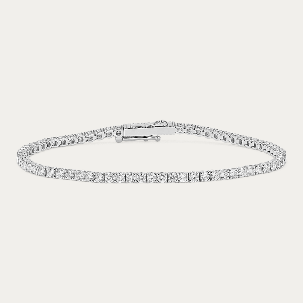 14k Gold 2 3/4 ct Lab Diamond Tennis Bracelet