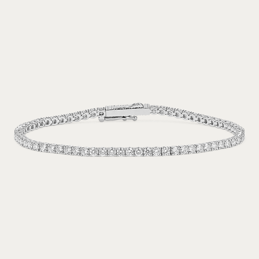 14k Gold 2 3/4 ct Lab Diamond Tennis Bracelet