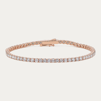 14k Gold 4 ct Lab Diamond Tennis Bracelet