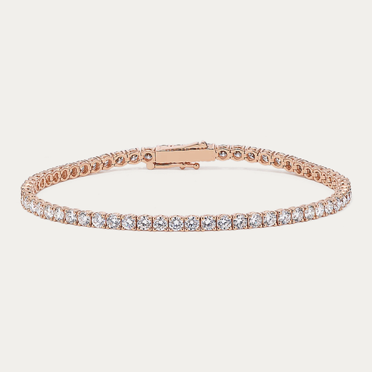 14k Gold 5 ct Lab Diamond Tennis Bracelet