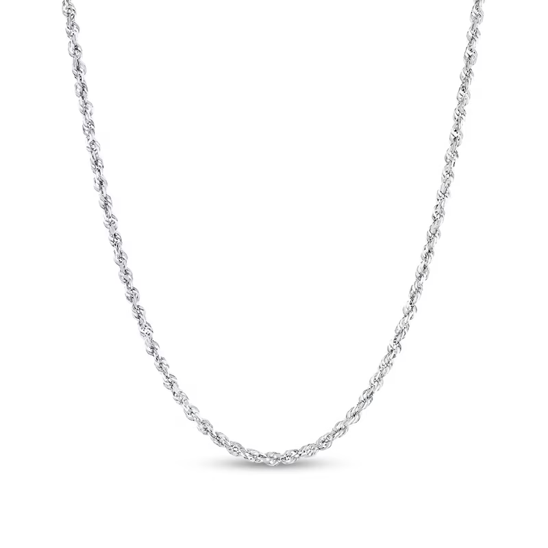 14k Gold 3 mm Rope Chain Necklace