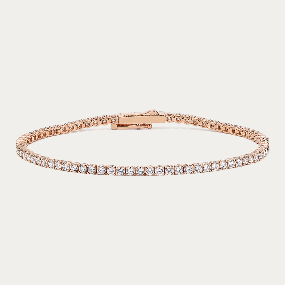 14k Gold 3 ct Lab Diamond Tennis Bracelet