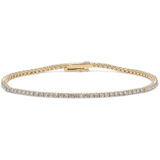 14k Gold 2 ct Lab Diamond Tennis Bracelet