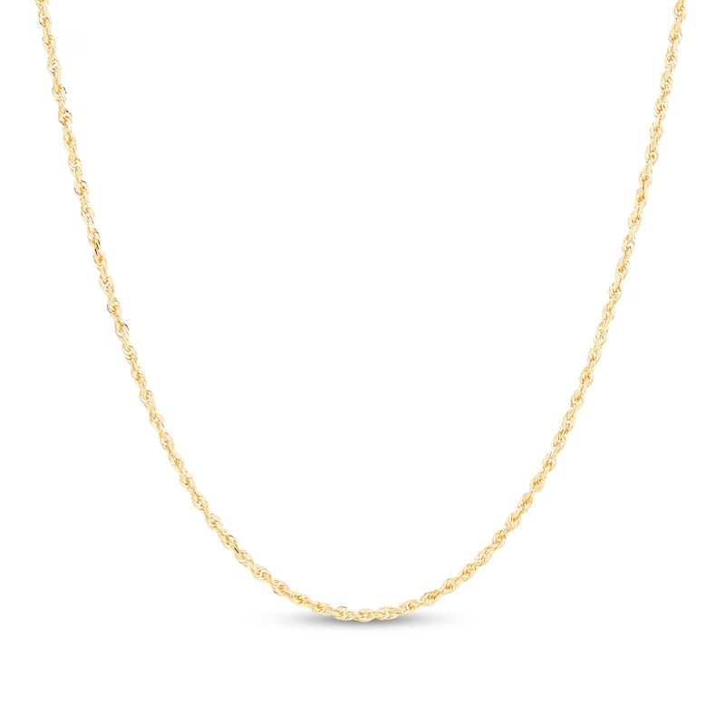 14k Gold 1.6 mm Rope Chain Necklace