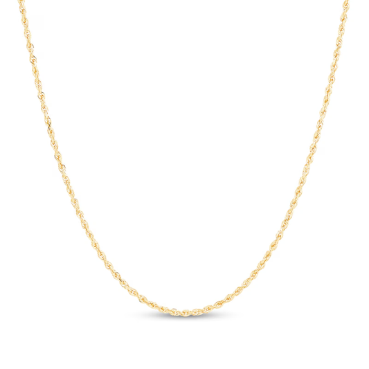 14k Gold 1.6 mm Rope Chain Necklace