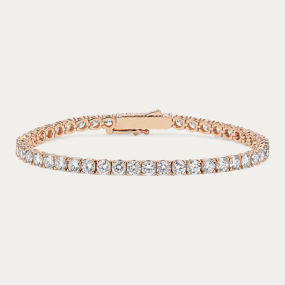 14k Gold 6 1/4 ct Lab Diamond Tennis Bracelet