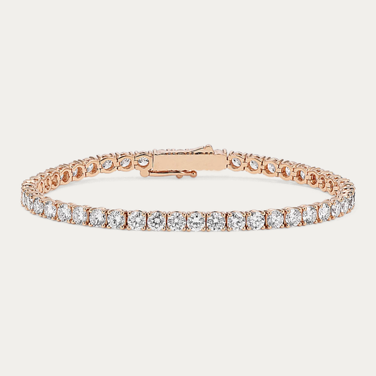 14k Gold 6 1/4 ct Lab Diamond Tennis Bracelet