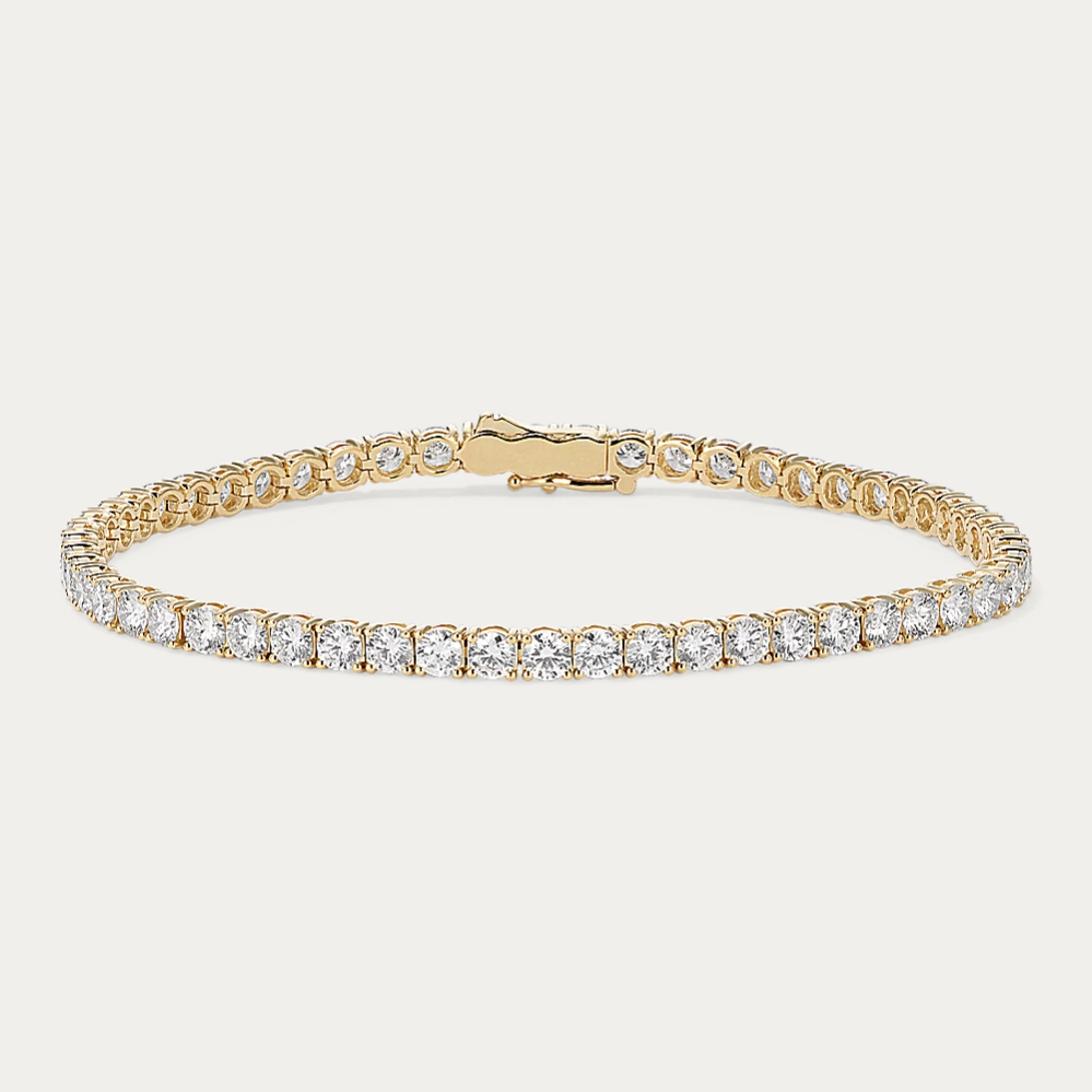 14k Gold 11 ct Lab Diamond Tennis Bracelet