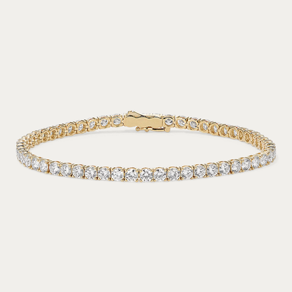 14k Gold 11 ct Lab Diamond Tennis Bracelet