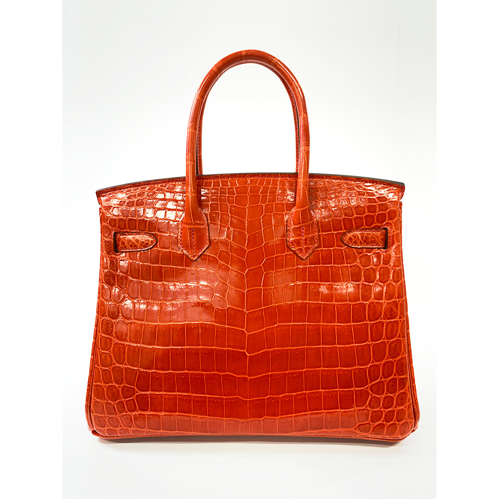 Hermes Birkin 30cm, Geranium, Niloticus Leather, Palladium Hardware