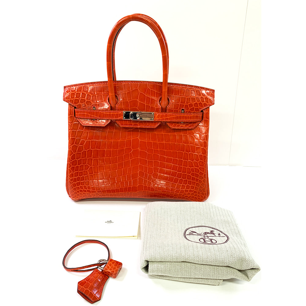 Hermes Birkin 30cm, Geranium, Niloticus Leather, Palladium Hardware