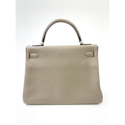 Hermes Kelly 32cm, Gray, Togo Leather, Paladium Hardware