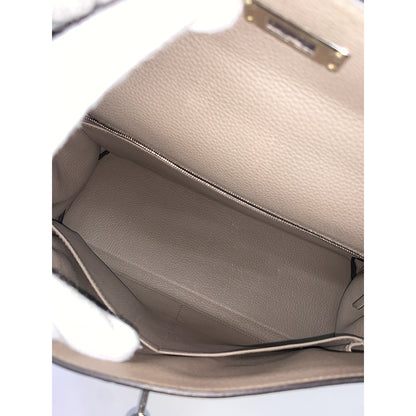 Hermes Kelly 32cm, Gray, Togo Leather, Paladium Hardware