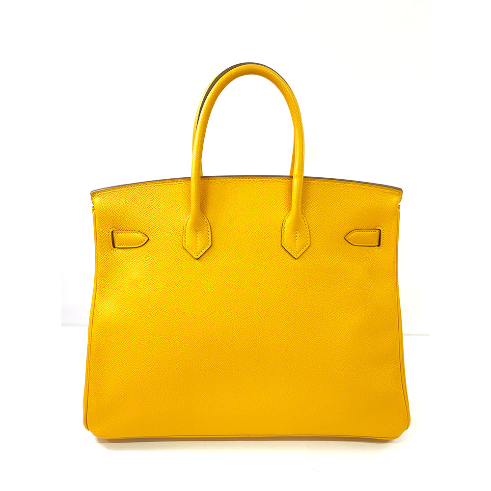 Hermes Birkin 35cm, Yellow, Epson Leather, Gold Hardware