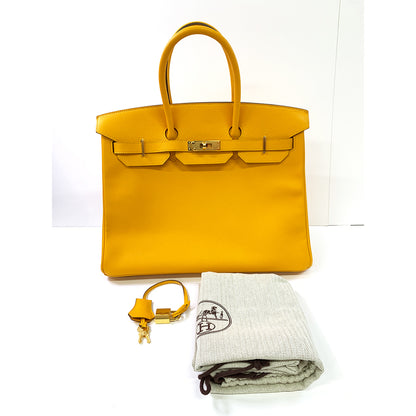 Hermes Birkin 35cm, Yellow, Epson Leather, Gold Hardware