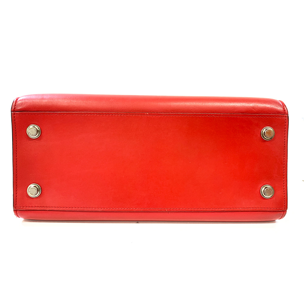 LOUIS VUITTON City Streamer MM, Red, Calf Leather, Silver Hardware