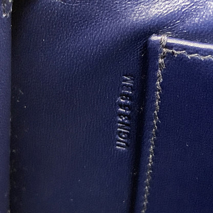 HERMES Kelly Cut 18cm, Dark Blue, Mysore Goatskin Leather, Gold Hardware