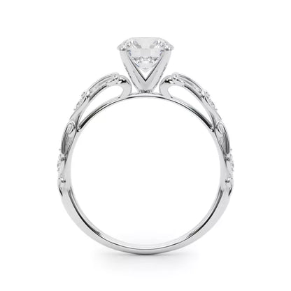 14k Gold Lab Diamond Vintage Inspired Engagement Ring