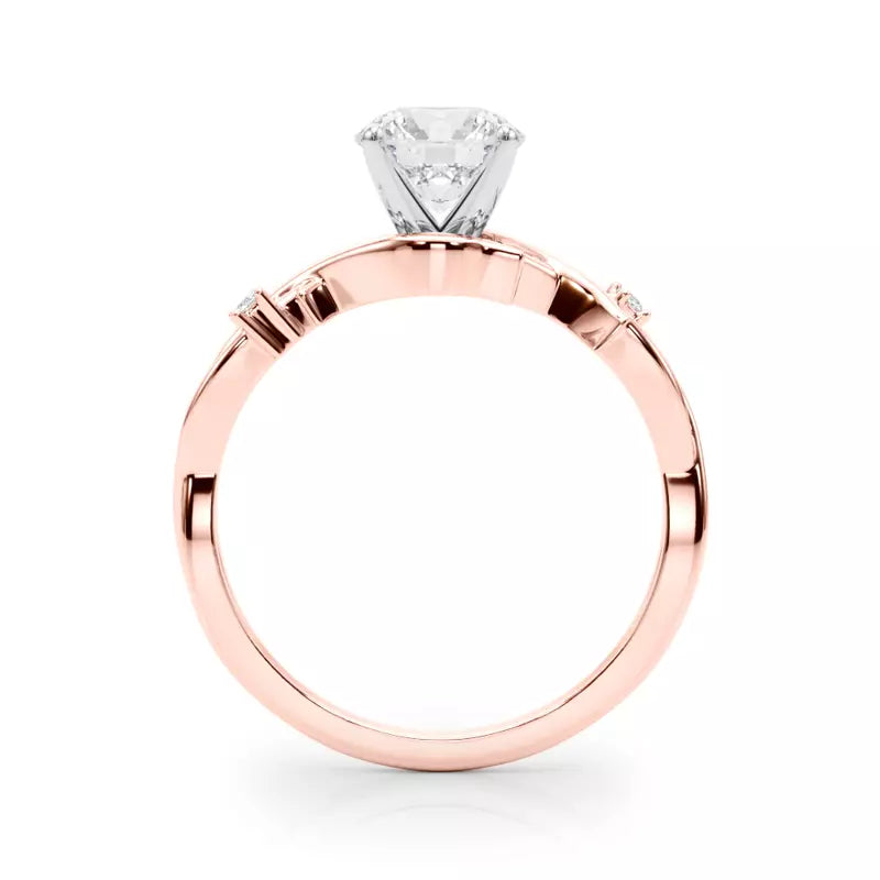 14k Gold Lab Diamond Vine Inspired Engagement Ring