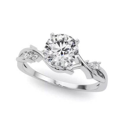 14k Gold Lab Diamond Vine Inspired Engagement Ring